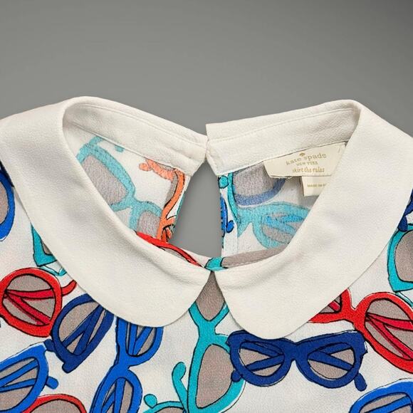 Kate Spade Girls 5/6 New York Sunnies Sunglasses Peter Pan Collar Shift Dress XS - Picture 2 of 4